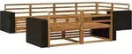 Outdoor-sofagarnitur 7 Pcs Natur Vidaxl