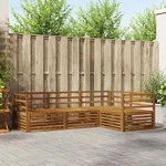 Vidaxl Outdoor Sofa Set 4 Pcs Natural Solid Acacia Wood