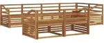 Outdoor-sofagarnitur 7 Pcs Natur Massivholz Akazie Vidaxl