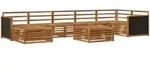 Outdoor-sofagarnitur 8 Pcs Natur Vidaxl