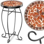Mosaiktisch Bistrotische Blumenhocker Rund 60 X 34 Cm Metall Mosaik...