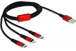 Delock Delock Usb Ladekabel 3 In 1 F&uuml;r LightningTM / Micro Usb / Usb Type-cTM 1 M