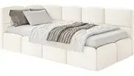 Selsey Cloudy &ndash; Jugendbett 90x200 Mit Matratze, Kopfteil Links, Samt Creme