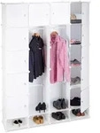 Kleiderschrank Stecksystem Multifunktional, 18 F&auml;cher, Gro&szlig;er Kunststoff