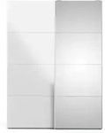 Veto Schiebet&uuml;renschrank B150 Cm 1 T&uuml;r Und 1 Spiegelt&uuml;r Wei&szlig; Und Wei&szlig;...