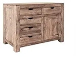 Kommode Sheesham 90x42x85 Grau Ge&ouml;lt Nature Grey 88