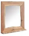 Badspiegel Akazie 70x12x78 Natur Lackiert Pure Acacia 613