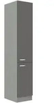K&uuml;chen Hochschrank 40cm Hochglanz Grau K&uuml;chenzeile K&uuml;chenblock K&uuml;che Grey...