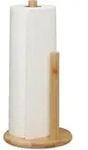 Relaxdays - K&uuml;chenrollenhalter Stehend, Bambus, Rollenhalter Mit Abrollstopp, Hxd: