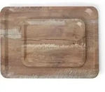 Serviertablett Aus Melamin Mit Holzoptik , Holz, 240x340mm - Hendi