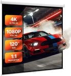 Vevor Manuelle Projektionsleinwand Beamer Leinwand, 120 Zoll 1:1 4k 1080 Hd,