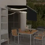 Markise Automatisch Mit Rollo Led Windsensor 3x2,5 M Anthrazit Vidaxl