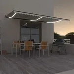 Automatische Markise Mit Led & Windsensor 600x350 Cm Creme Vidaxl