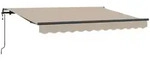 Einziehbare Markise Beige 250 X 200 Cm Stoff Vidaxl