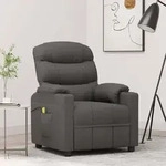 Massagesessel Dunkelgrau Stoff Vidaxl
