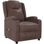 Massagesessel Braun Kunstleder Vidaxl