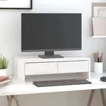 Monitorst&auml;nder Wei&szlig; 50x27x15 Cm Massivholz Kiefer Vidaxl