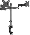 Monitor Halterung 2 Monitore 13-27 Zoll Vesa H&ouml;henverstellbar Neigbar...