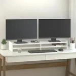 Monitorst&auml;nder Wei&szlig; 100x27x15 Cm Massivholz Kiefer Vidaxl