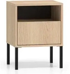 Selsey Barnee &ndash; Nachttisch 1 Schublade Mit Offenem Fach, Eichenholzoptik, 40...
