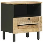 Nachttisch Natur 40 X 33 X 46 Cm Massivholz Mango Vidaxl