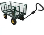Transportwagen Bis 550 Kg Mit Metallgittern, Gartenwagen Mit Abnehmbarer Plane,