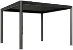Primeyard Pergola 3,5x3,5 M Aluminium Pfosten Und Lamellendach Aus Stahl -