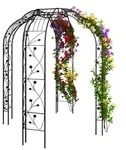 Relaxdays Rosenpavillon, Metall, Hxbxt: 250 X 199 X 199 Cm, Rosenbogen Garten,