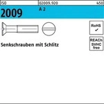 Senkschraube Iso 2009 M.schlitz M 2,5 X 6 A 2