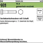 Din 931/iso 4014 Sechskant-schaftschraube M18x160 Stahl 10.9 Galvanisch Verzinkt 25