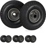 8x Sackkarrenrad Im Set, 3.00-4, Luftbereiftes Komplettrad Mit Stahlfelge, 25mm