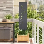 Vidaxl Garden Privacy Screen Anthracite 32 X 140 Cm Cold-rolled Steel