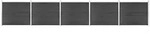 Zaunelement Set Wpc 872x146 Cm Grau Vidaxl