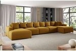 Wohnlandschaft Sofa U-form Designersofa Megan Xl In Stoff Salvador Honiggelb