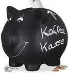 Relaxdays - 3x Sparschwein, Zum Beschriften, Keramik, Kreide, Hochzeit, Geburtstag,