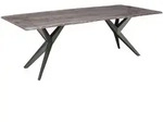 Baumtisch Akazie 220x100x76 Grau Lackiert Beine Anthrazit Gl&auml;nzend Freeform 4...