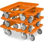 Brb 6x Logistikroller/transportroller F&uuml;r Kisten 600x400 Mm, Tragkraft 250 Kg