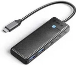 Hub Papw2ac-c3 Usb-c Auf Usb-a Usb-c Splitter - Schwarz