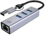 Conceptronic Adapter Usb-c/-a3.0-gbe+3x-a3.0 5gbs Gr (abby25g)