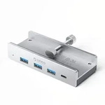 Mh4pc Klemmbarer Usb-c/usb-a-usb-c-hub &ndash; Silber