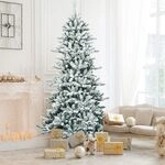 210cm K&uuml;nstlicher Bleistift Weihnachtsbaum Mit Kiefernzapfen, Schneebedeckter