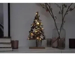 Spetebo - Led Holz Weihnachtsbaum 37 Cm - 15 Led - Deko Tannenbaum Warm Weiss
