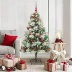 K&uuml;nstlicher Weihnachtsbaum Gr&uuml;n Und Wei&szlig; 150 Cm Vidaxl