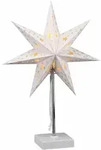 Spetebo - Led Tischlampe Papierstern Wei&szlig; - 35 Cm - Weihnachtsstern Fenster...