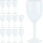 Weingl&auml;ser Kunststoff 12er Set, Bruchfest, Bpa-frei, Mehrweg Cocktailgl&auml;ser,