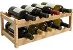 Relaxdays Weinregal, 8 Flaschen, Bambus, Hbt 16,5 X 45 X 23,5 Cm, Weinhalter F&uuml;r