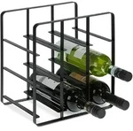 Relaxdays - Weinregal Metall, 9 Flaschen, Weinhalter, Hbt 30,5 X 27,5 X 20 Cm,