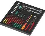 Wera 9753 Schaumstoffeinlage Kraftform Kompakt Wartung Set 1, 45-teilig
