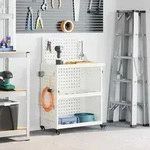 Vidaxl Tool Trolley White 65 X 35 X 111 Cm Cold-rolled Steel