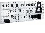109642 Werkzeughaken Lochpaneel X 2 + 28 Clips (b X H X T) 1040 X 440 X 11 Mm 1 St. -